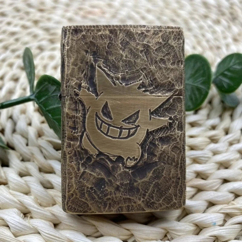 Gengar Engraved Brass Lighter